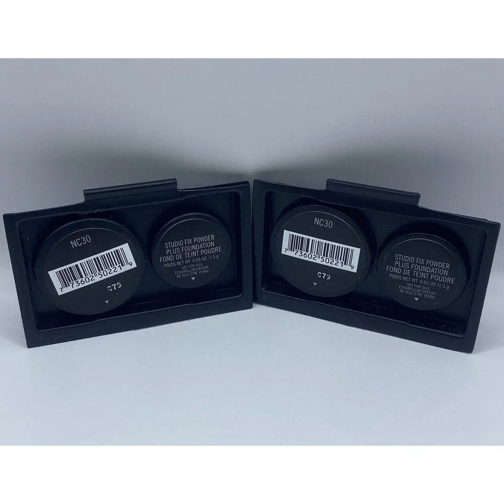 2x MAC Studio Fix Powder Plus Foundation SAMPLE size #NC30 0.05oz/1.5g New